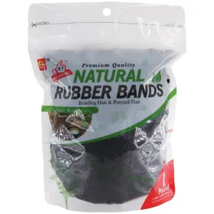 1 LB Rubber Bands Hair Band Soft Elastic Hair Accessories Braid Mini Hair Ties Stretchy Hair Ties No Damage Rubber Bands for Hair Made in Vietnam (Black)