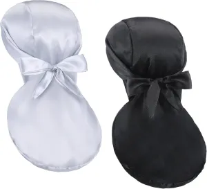 2 Pcs Do Rag for Women Motorcycle Helmet Liner Skull Cap Silk Helmet Hightail Hair Protector Accessories Durag