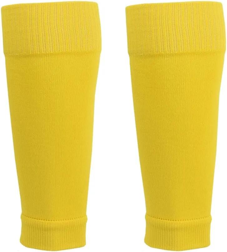 2 Set Anti-Slip Grip Soccer Socks with Shin Guard Sleeves, Sports Athletic Socks for Men Women