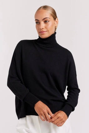 A Polo Bay Cashmere Sweater in Black