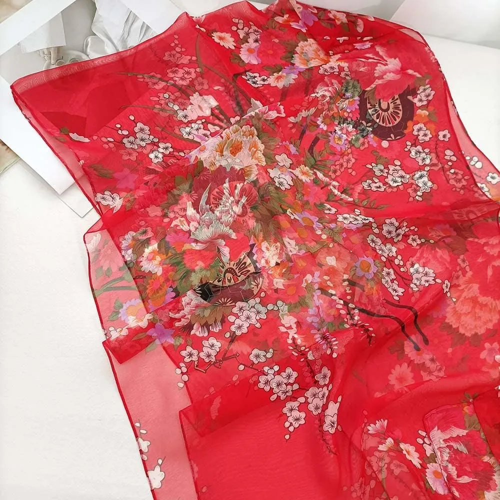 Acotavie Scarfs for Women Lightweight Fashion Scarves Print Floral Pattern Scarf Shawl Wraps