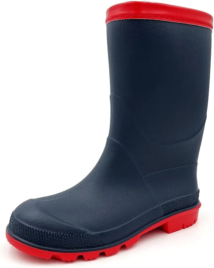 Amoji Kids Rain shoes Easy On Rubber Rain Boots (Little Kid/Big Kid)