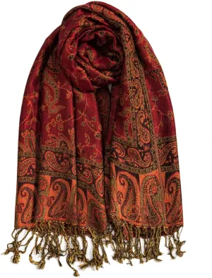 AUSEKALY Pashmina Feel Shawls Wraps for Women Rave Scarf Soft Silky Reversible Men Scarves