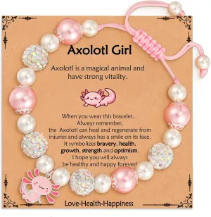 Axolotl/Horse Charm Bracelet Stuff Who Loved Horse/Axolotl Valentines Christmas Birthday Jewelry Gifts for Girls Kids Daughter