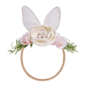 Baby Girl Floral Headbands Hair Bows Bunny Easter Headband Flower Crown Newborn Toddler Hair Accessories 1-6 years old