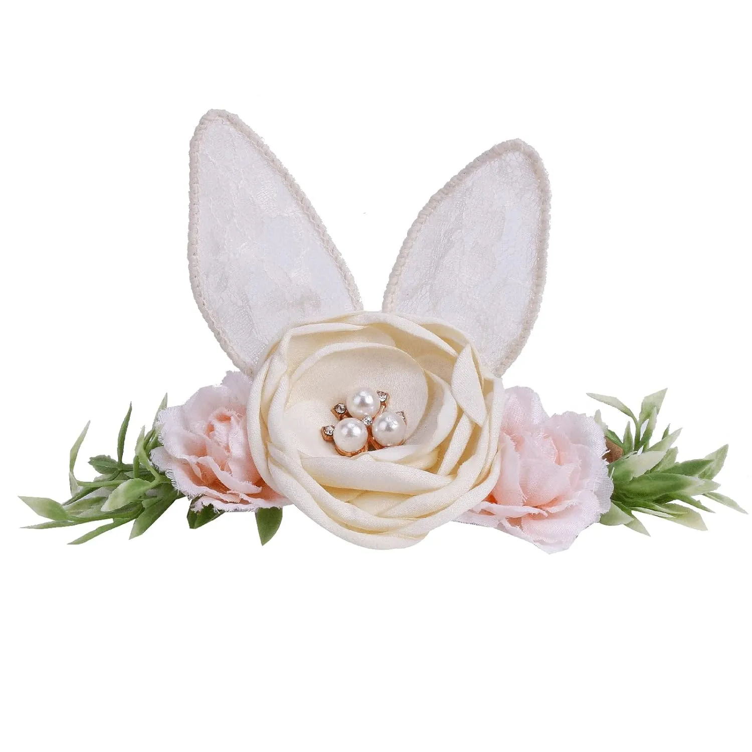 Baby Girl Floral Headbands Hair Bows Bunny Easter Headband Flower Crown Newborn Toddler Hair Accessories 1-6 years old
