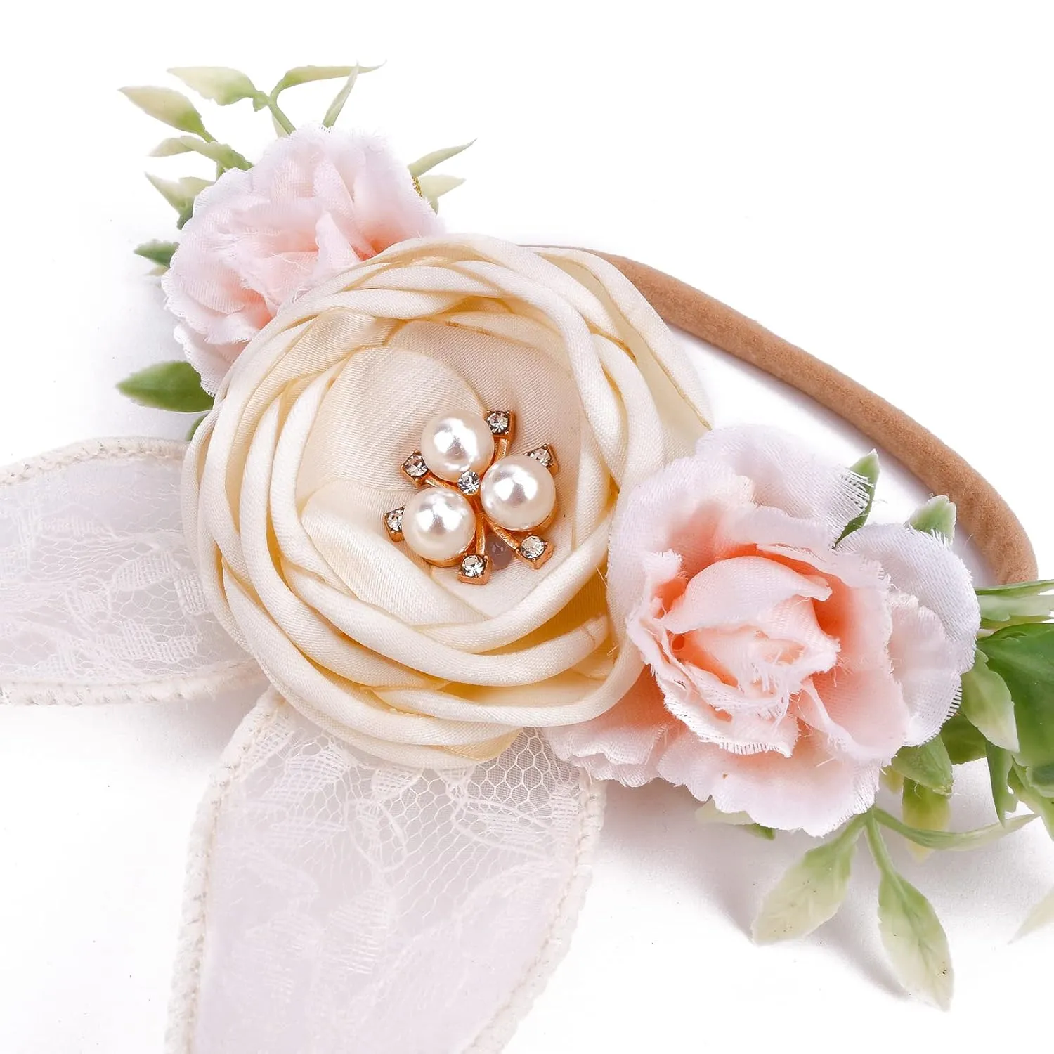 Baby Girl Floral Headbands Hair Bows Bunny Easter Headband Flower Crown Newborn Toddler Hair Accessories 1-6 years old