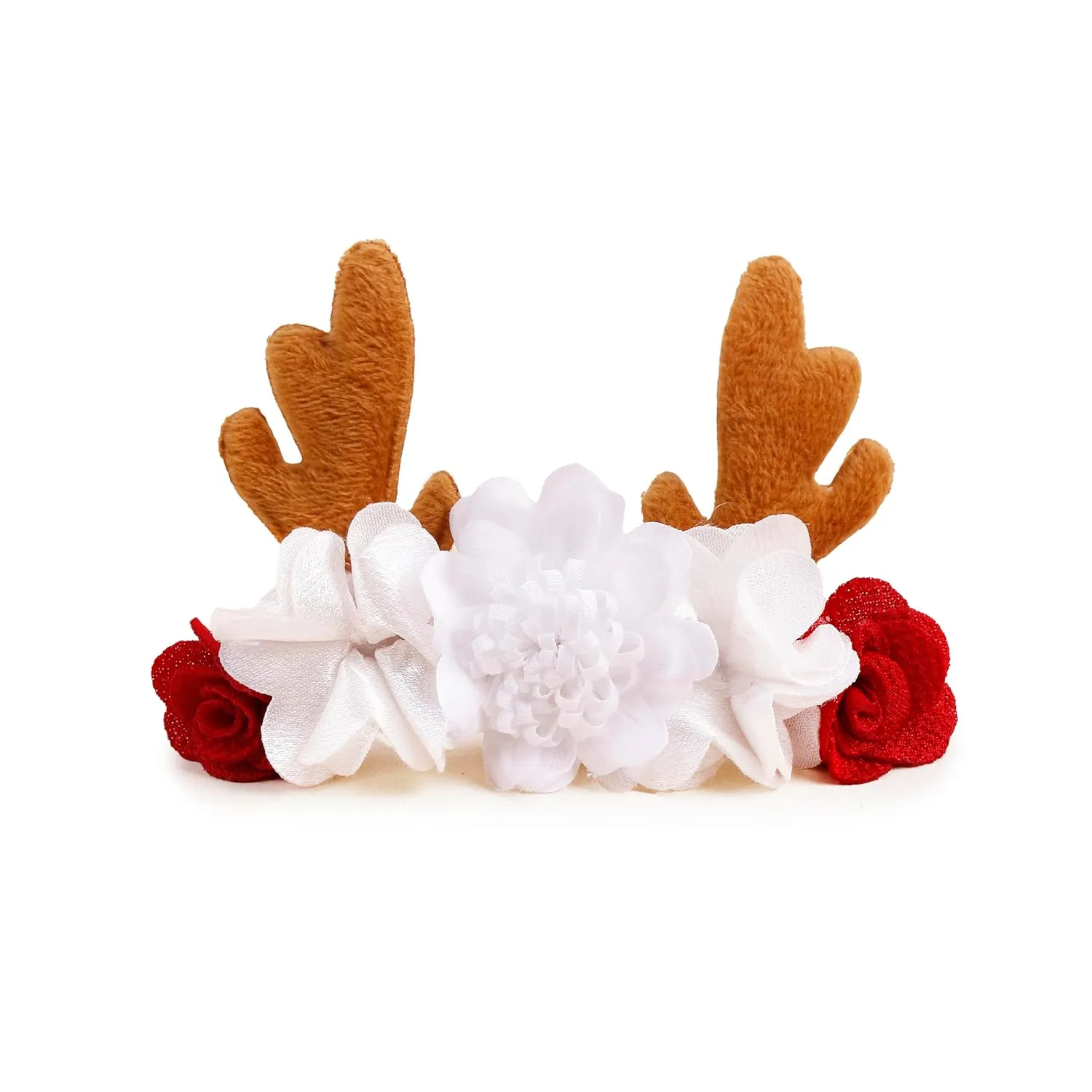 Baby Girls Christmas Headbands Flower Headband 3 Pcs Nylon Elastic Headbands Newborn Hair Bows Christmas Hair Accessories Gifts for Infant Toddlers Kids