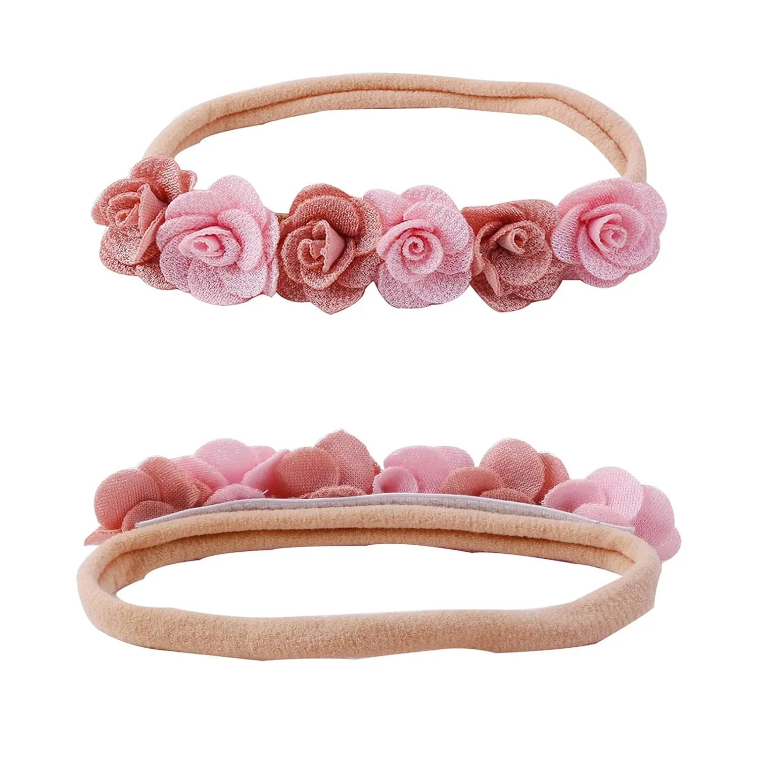 Baby Girls Headbands Flower Headband 6 Pcs Nylon Elastic Headbands Newborn Hair Bows Hair Accessories Gifts for Infant Toddlers Kids