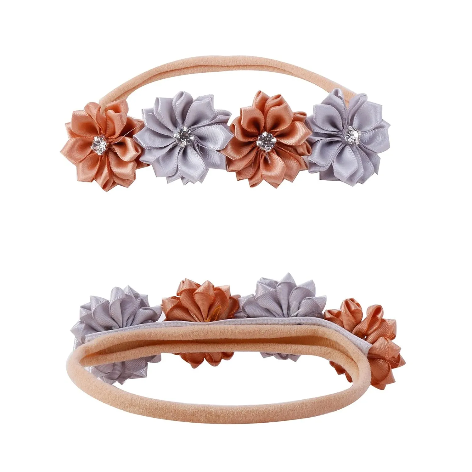 Baby Girls Headbands Flower Headband 6 Pcs Nylon Elastic Headbands Newborn Hair Bows Hair Accessories Gifts for Infant Toddlers Kids