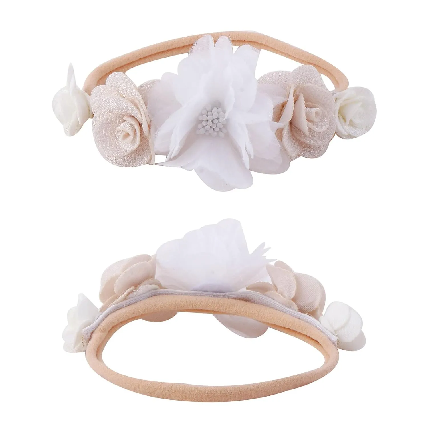 Baby Girls Headbands Flower Headband 6 Pcs Nylon Elastic Headbands Newborn Hair Bows Hair Accessories Gifts for Infant Toddlers Kids
