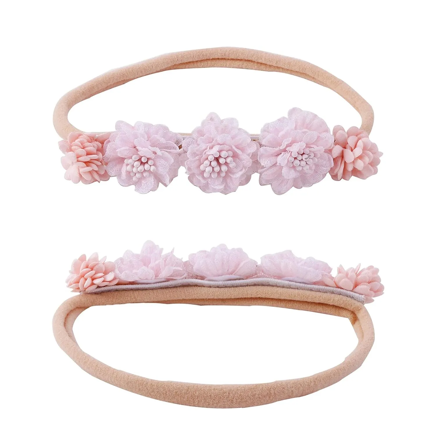 Baby Girls Headbands Flower Headband 6 Pcs Nylon Elastic Headbands Newborn Hair Bows Hair Accessories Gifts for Infant Toddlers Kids