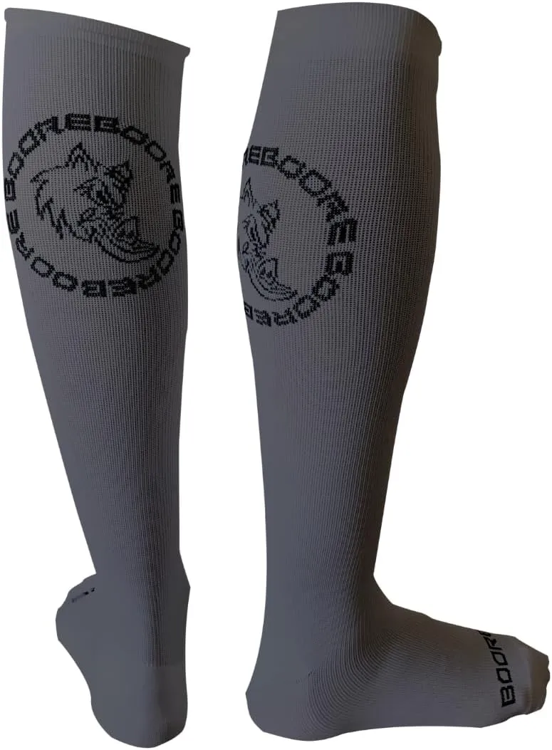 BOORE - Deadlift OCR socks Weightlifting Compression Socks With Shin Drag Protection Men Women Running Lifting Knee High Sock