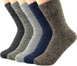 Century Star Women's Knit Pattern Sports Socks - Crew Cut, Warm & Soft Cashmere Blend for Winter
