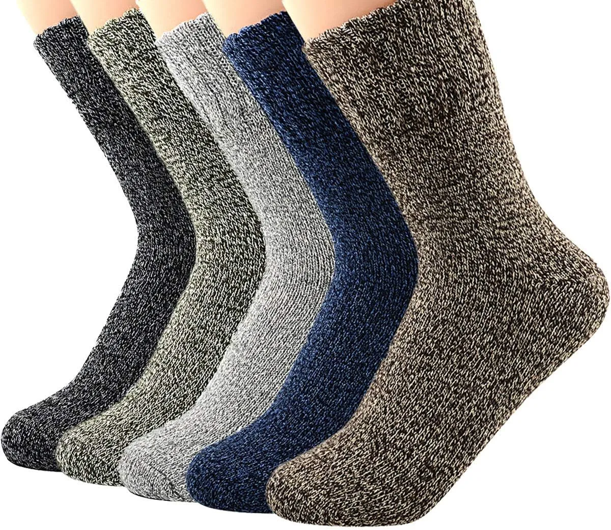 Century Star Women's Knit Pattern Sports Socks - Crew Cut, Warm & Soft Cashmere Blend for Winter