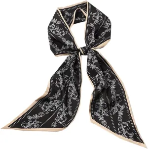 Clysoru Silk Neck Scarf Printed Scarves Head Women'S Fashion Oblique Angle Satin Scarfs For Bag Hair 59 X 5.9