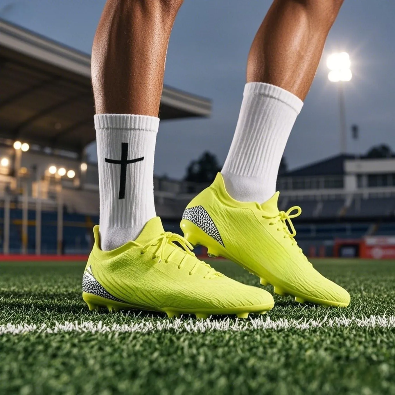 Cross Grip Soccer Socks - Anti-Slip Grips Sports Sock with Bible for US 6-13