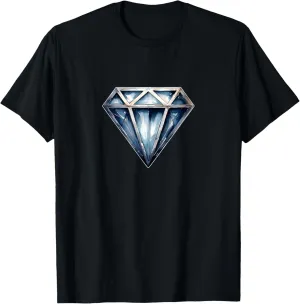 Diamond Black T-Shirt Black Graphic Tee Men's Cool Shirts T-Shirt