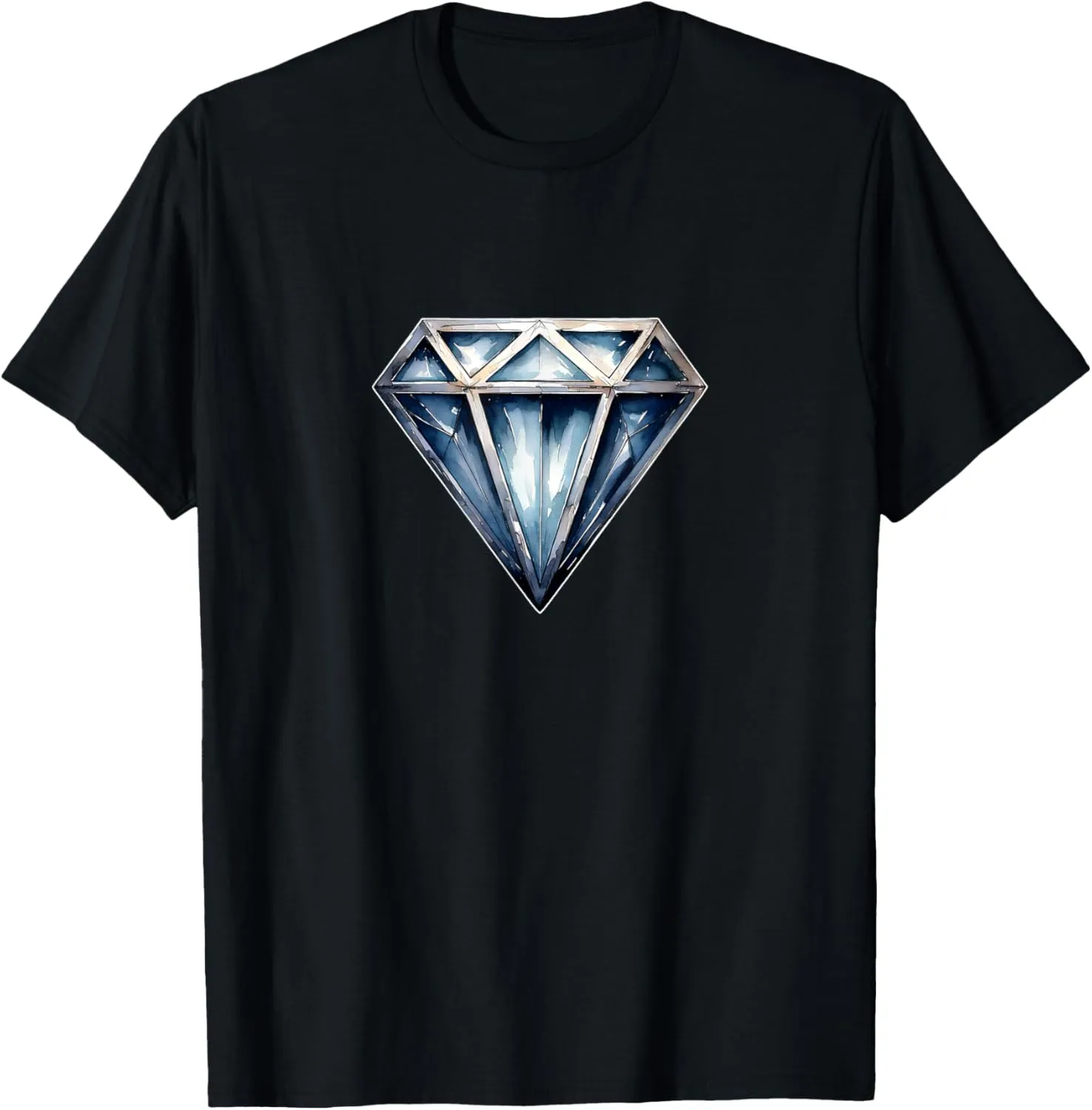 Diamond Black T-Shirt Black Graphic Tee Men's Cool Shirts T-Shirt