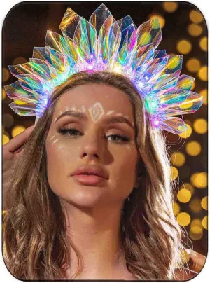 DRESBE Light Up Headband LED Headbands Glow Party Crown Hair Accessories for Women