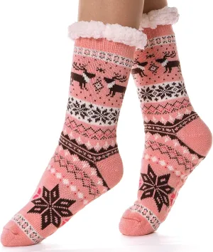 EBMORE Women Slipper Fuzzy Socks Fluffy Cozy Cabin Warm Winter Soft Thick Comfy Fleece Non Slip Home Socks