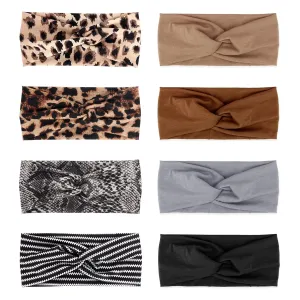Elastic Knotted Headbands for Women Criss Cross Head Bands for Women's Hair Non Slip Boho Wrap Twisted Hair Accessories