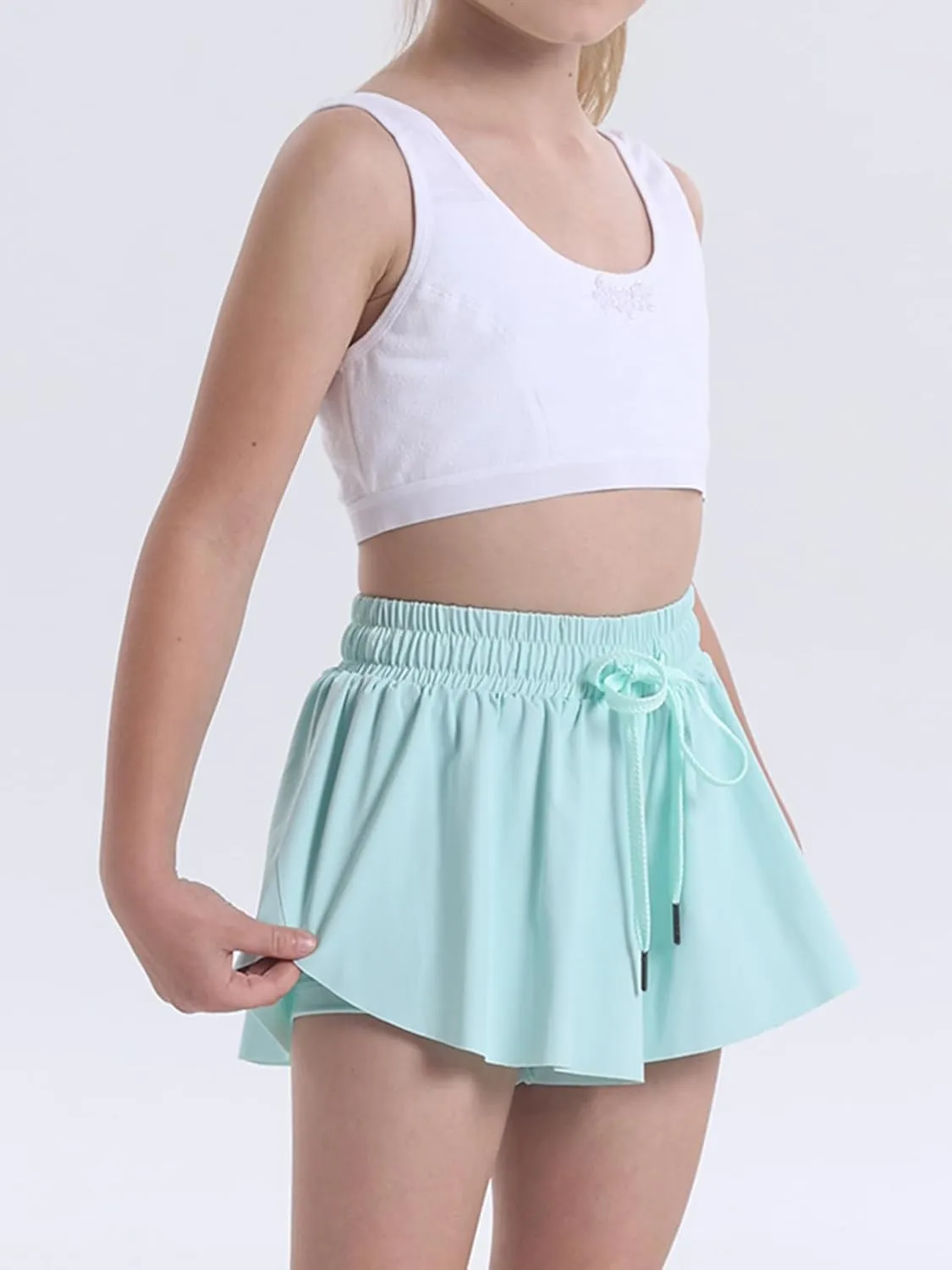 Flowy Shorts for Girls Athletic Running Biker Shorts Preppy Youth Butterfly Shorts