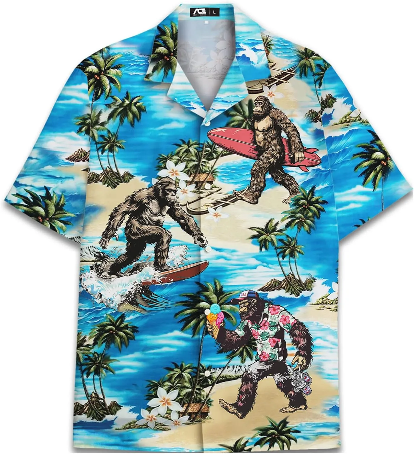 Funny Hawaiian Shirt for Men Casual Summer Shirt for Men Short Sleeve Button Down Shirt