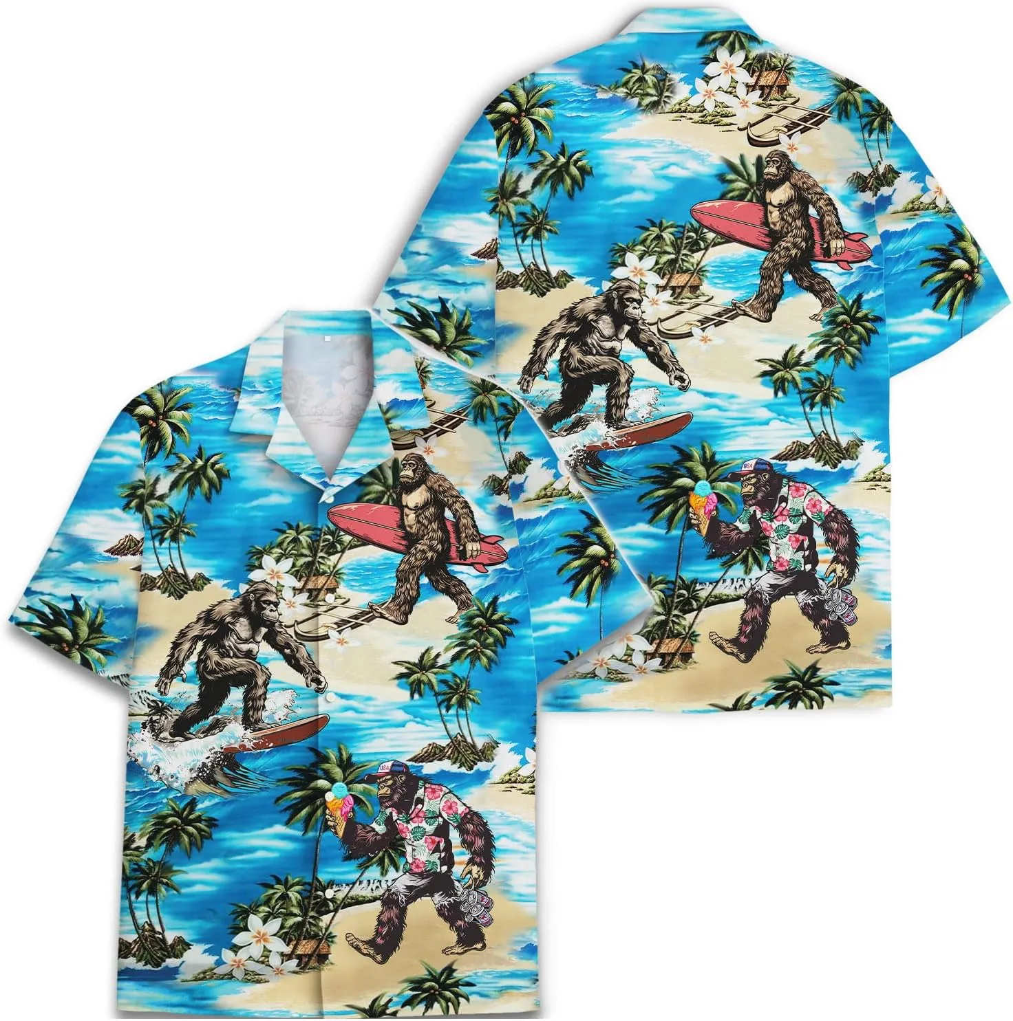 Funny Hawaiian Shirt for Men Casual Summer Shirt for Men Short Sleeve Button Down Shirt