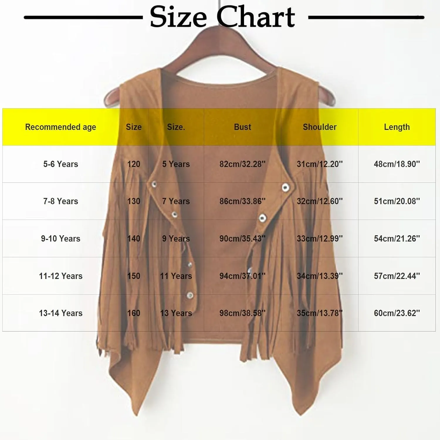 Girls Faux Suede Tassels Vest Western Cardigan Jacket Vests Sleeveless Fringe Hippie Button Up Cowgirl Boho Tops