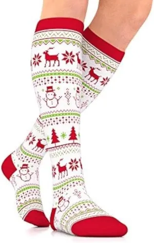 Go2Socks Holiday Compression Socks | Women Men Nurses Runners | 15-20 mmHg Medical Stockings