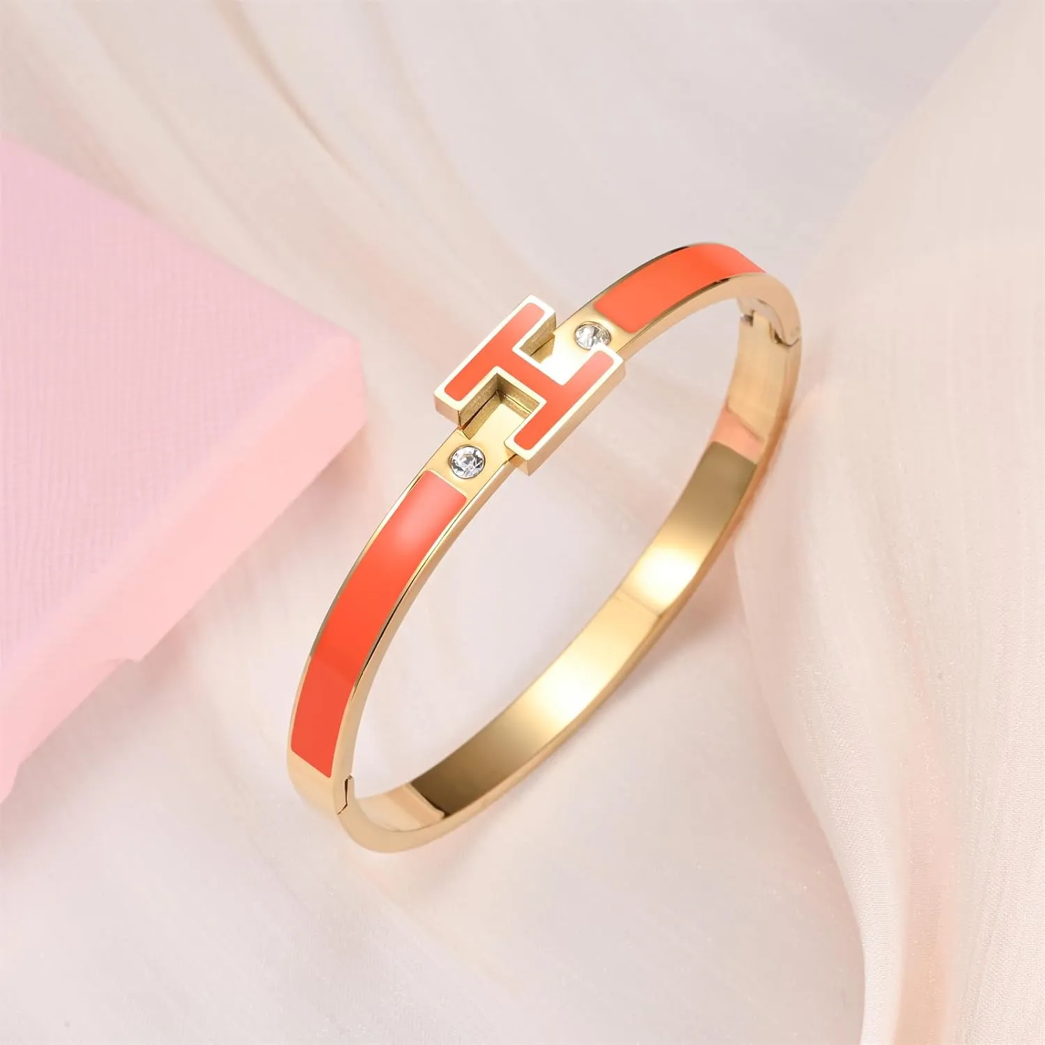 Gold Bracelets for Women,H Bracelet,Bangle Bracelets for Women,Dainty Bracelet Jewelry Easter Christmas Mothers Day Gifts for Women