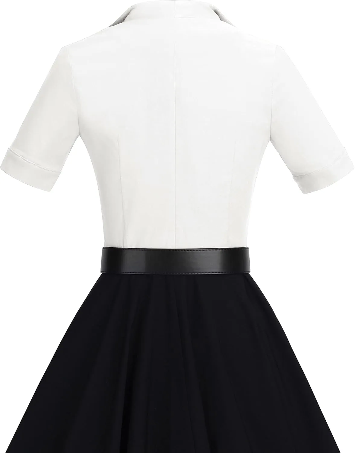 GownTown 1950 Women Dress Midi Shirt Dress Cocktail Dress with Belt