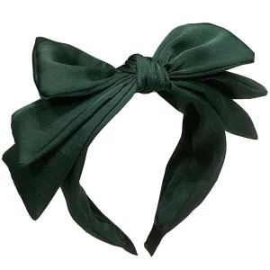 Green Three layer Bow Headbands for Women Big Bowknot Christmas Green Headbands Cute green hair accessories for girls