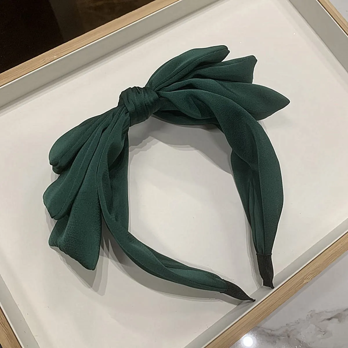 Green Three layer Bow Headbands for Women Big Bowknot Christmas Green Headbands Cute green hair accessories for girls