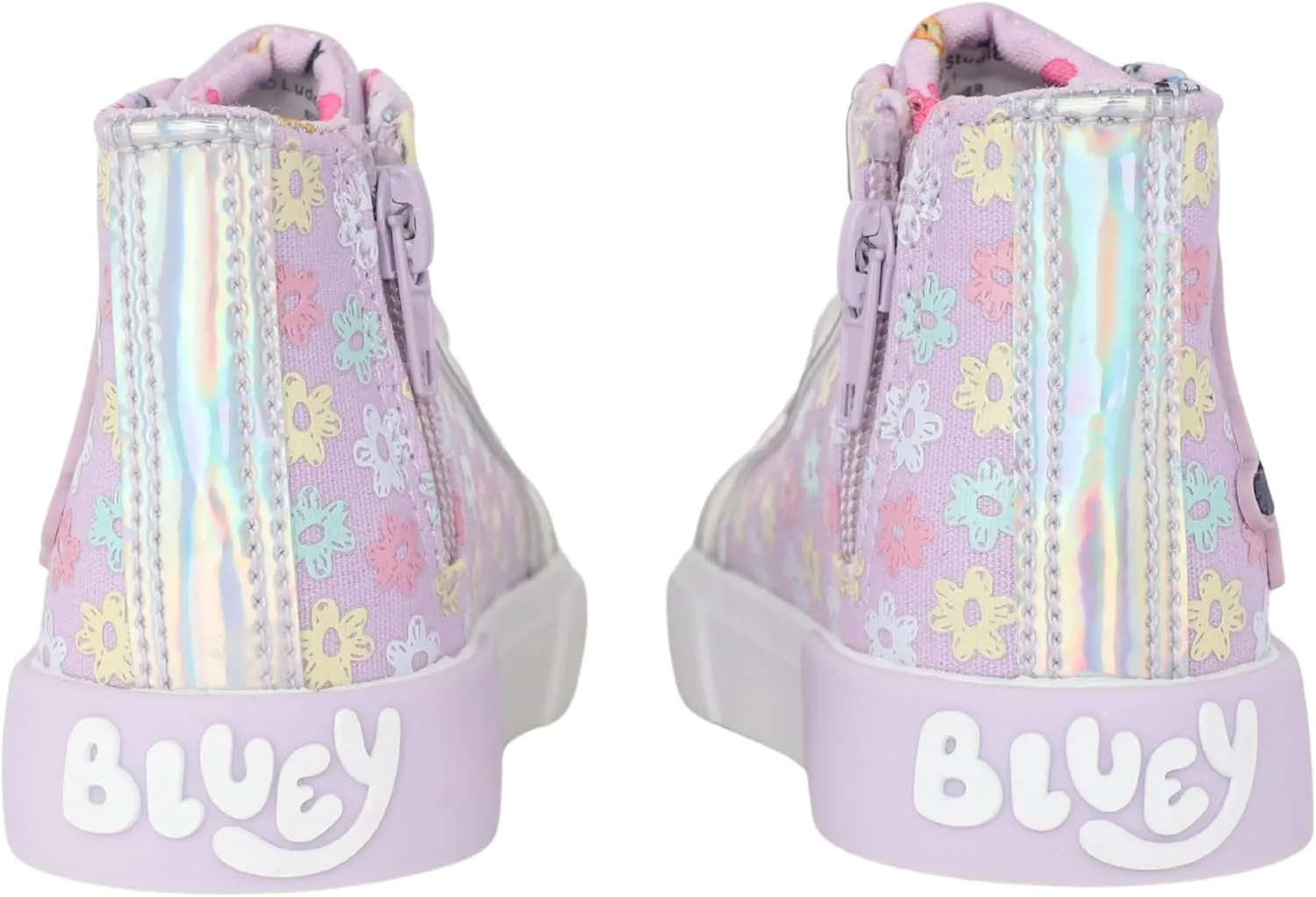 Ground Up Bluey Sneakers for Kids - Unisex High-top Bluey and Bingo Shoes with a Side Zipper so They Slip on!