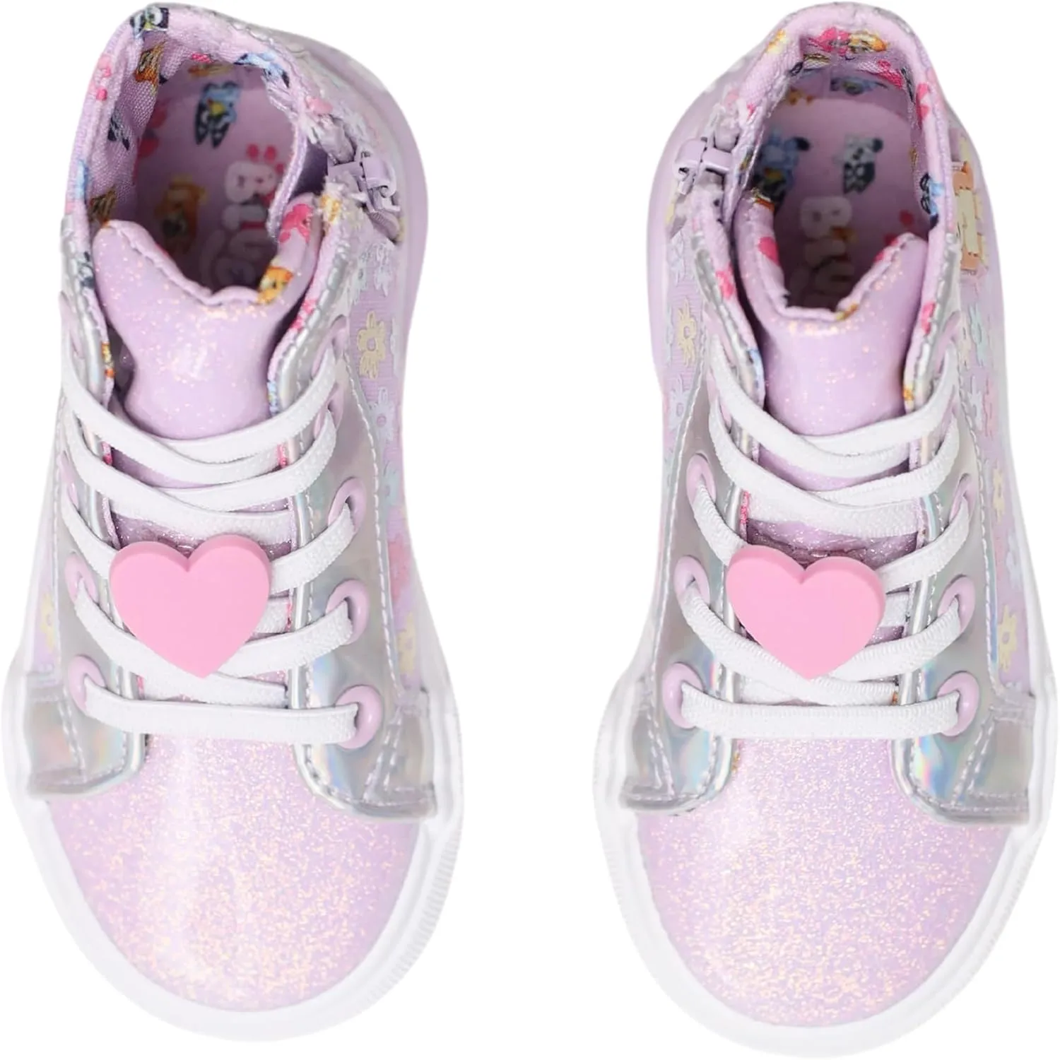 Ground Up Bluey Sneakers for Kids - Unisex High-top Bluey and Bingo Shoes with a Side Zipper so They Slip on!