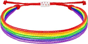 Handmade Pride Bracelets LGBTQ Rainbow Trans Bracelets Gay Lesbian Bisexual String Bracelets Set for Women Pride Accessories Gifts