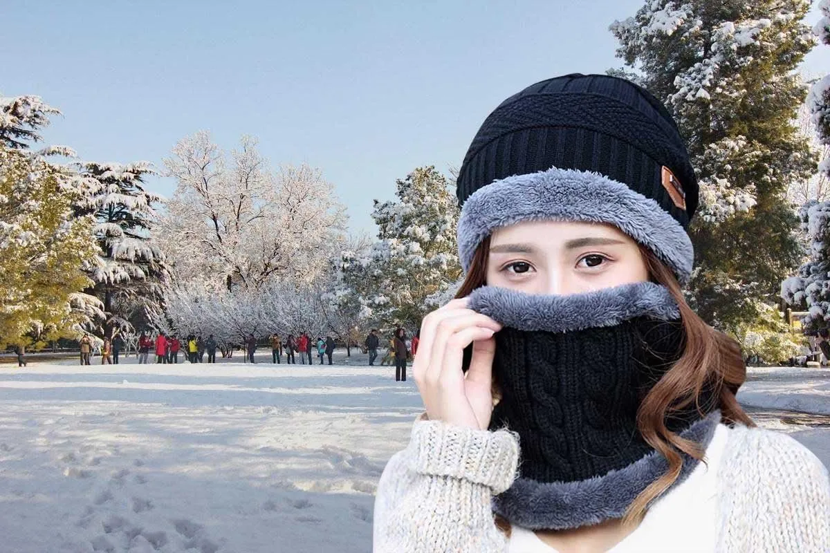 HINDAWI Womens Slouchy Beanie Winter Hat Knit Warm Snow Ski Skull Outdoor Cap