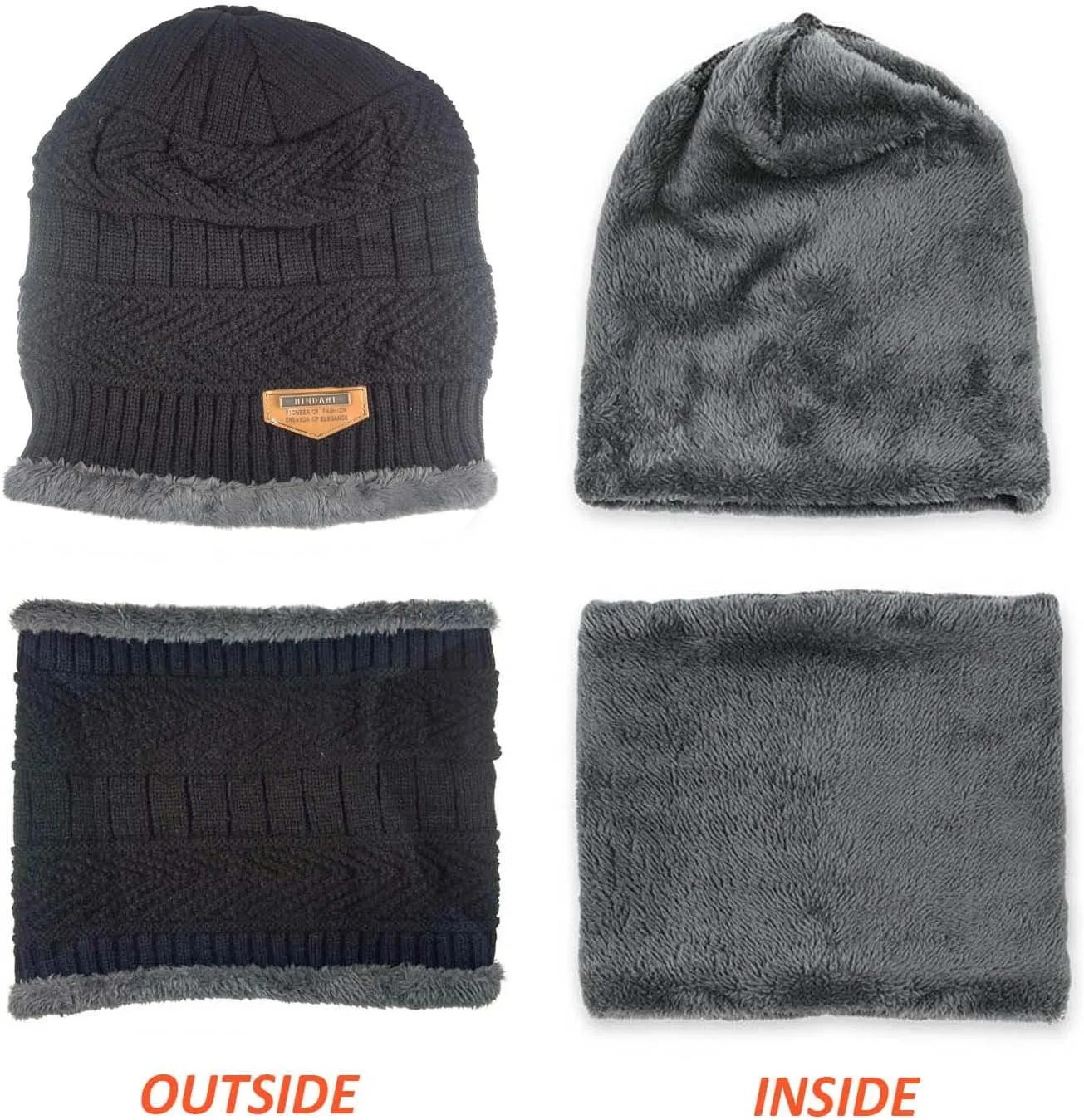 HINDAWI Womens Slouchy Beanie Winter Hat Knit Warm Snow Ski Skull Outdoor Cap