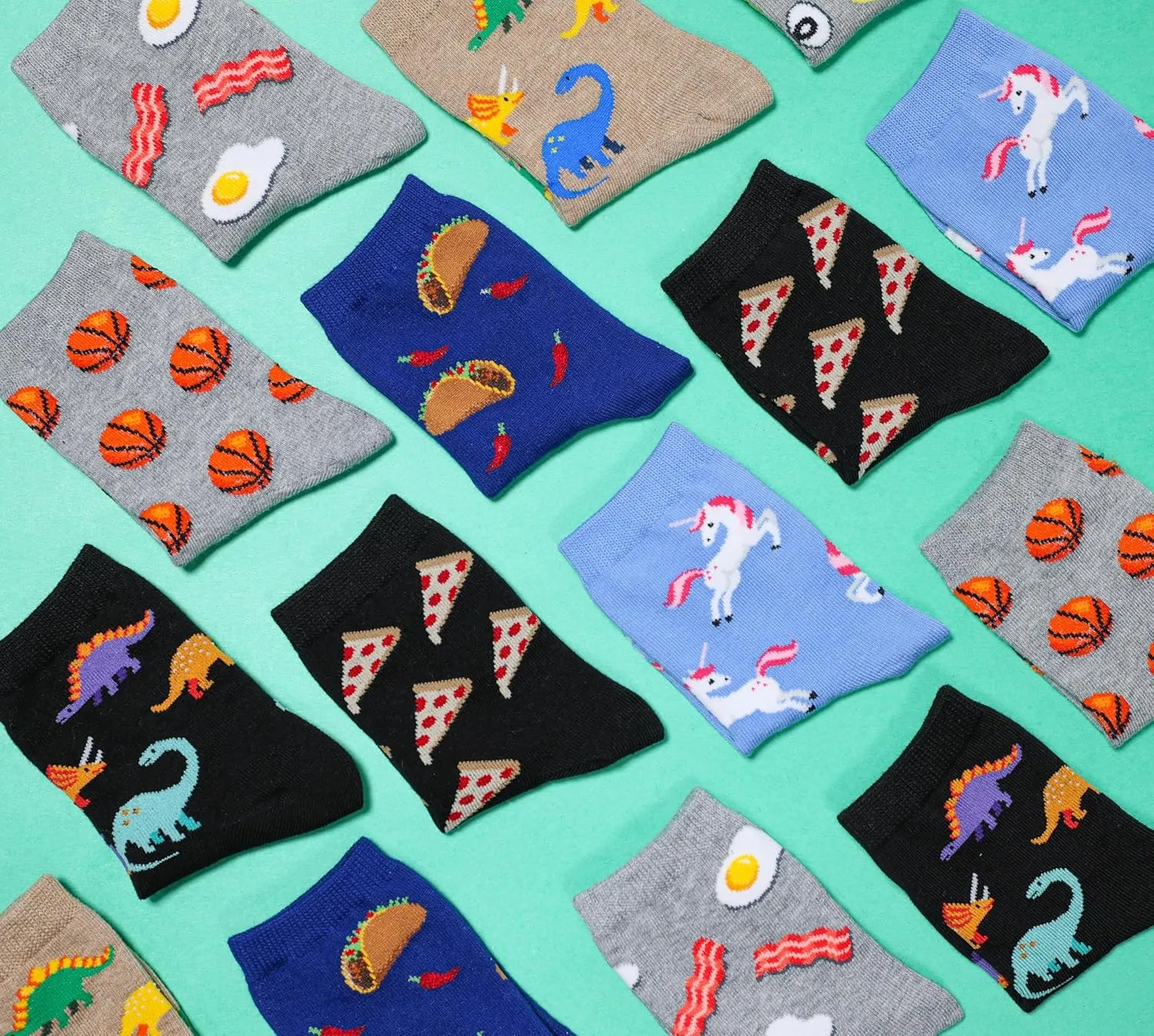 Hot Sox Kids' Fun Food & Drink Crew Socks-1 Pair Pack-Cool & Cute Casual Boys and Girls Gifts