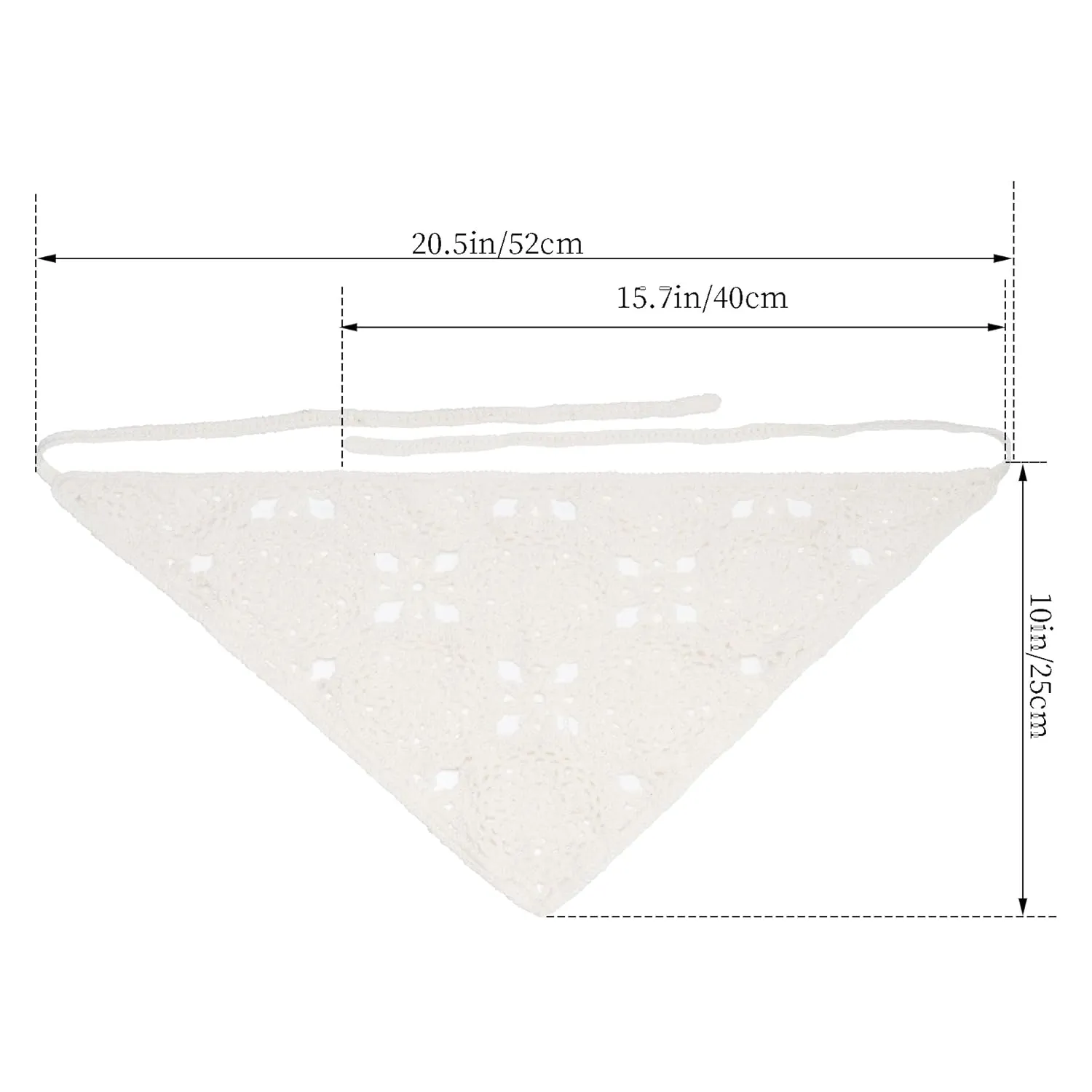 hoyuwak Crochet Bandanas Headbands Head Scarf Hair Scarf for Women Girls Knitted Floral Hair Accessories for Hair Styling Festival Holiday Christmas Decor(White)