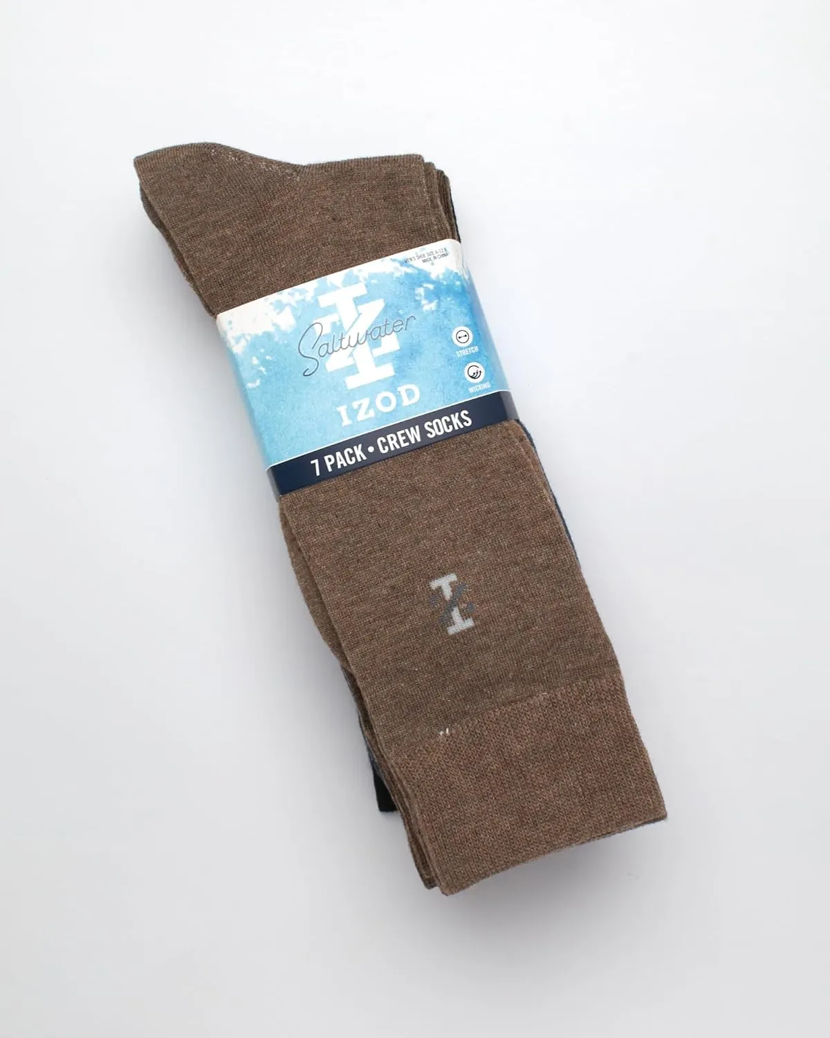 IZOD Mens Dress Socks - 7 Pack Lightweight Stretch Stay Up Cuff Mid-Calf Crew Socks for Men (6-12.5)