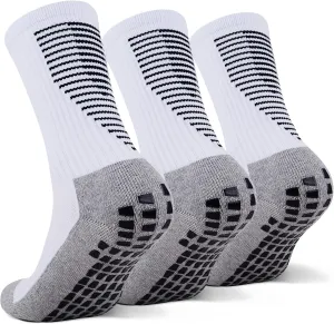 JHM Grip Non Slip Anti Slip Non Skid Slipper Sport Athletic Socks for Men and Women for US shoe sizes 6-12