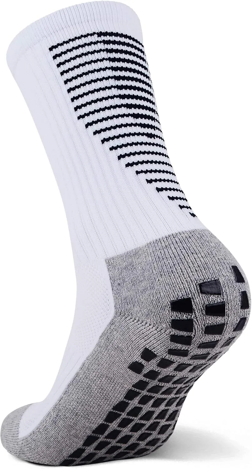 JHM Grip Non Slip Anti Slip Non Skid Slipper Sport Athletic Socks for Men and Women for US shoe sizes 6-12