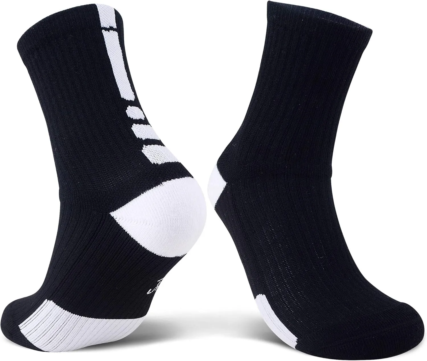 JHM Kids Athletic Sport Sockcs Team Basketball Soccer Crew Socks For Ages 4 to 16