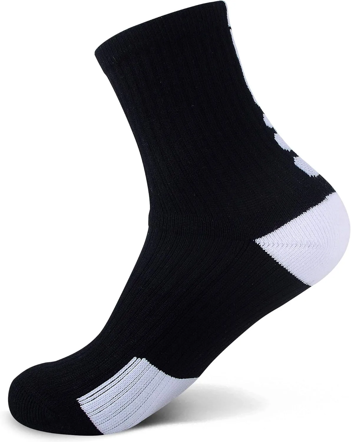 JHM Kids Athletic Sport Sockcs Team Basketball Soccer Crew Socks For Ages 4 to 16