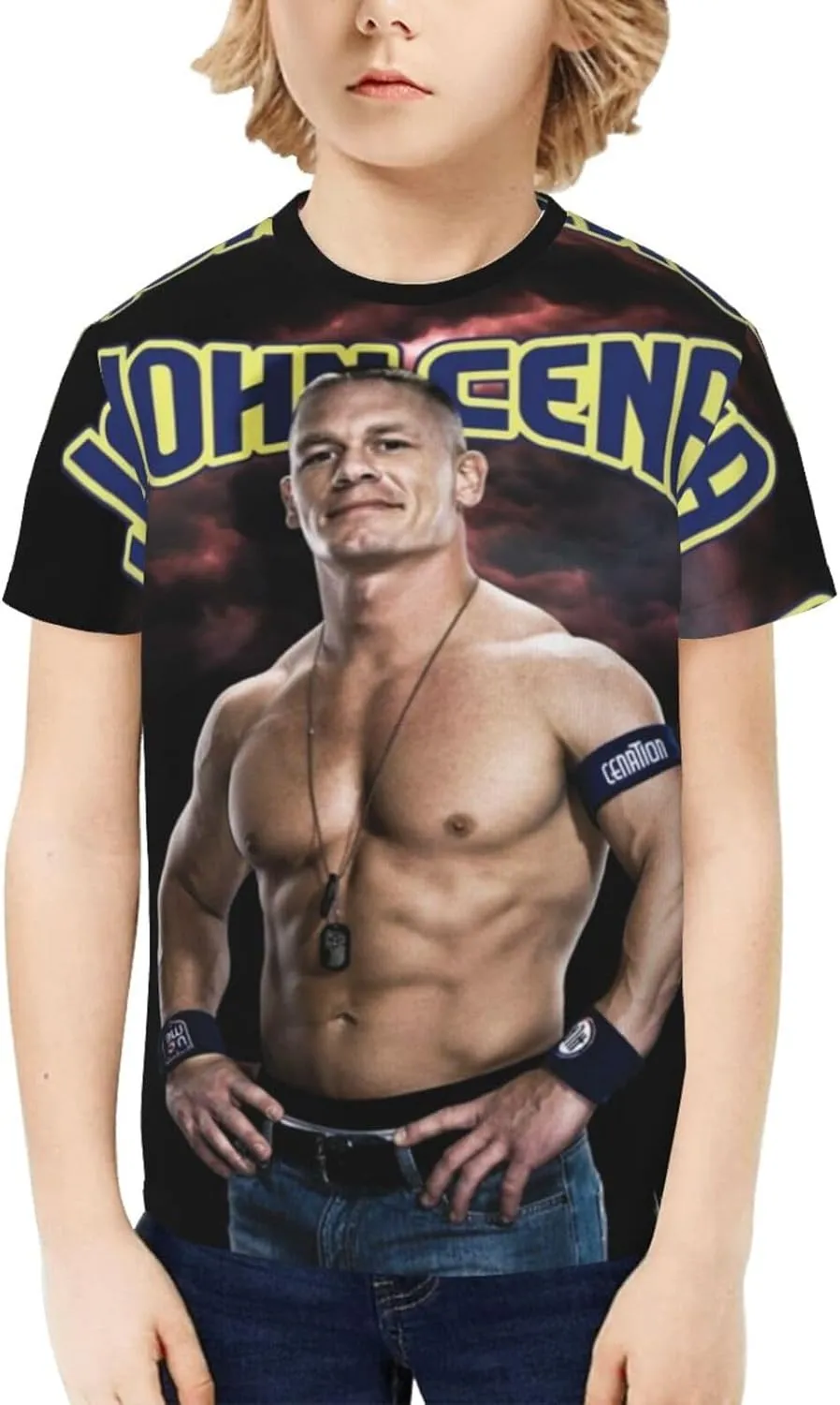 John Wrestler Cena T-Shirt Teen Boy Girl 3D Printing Short-Sleeved T-Shirt Fashion Youth Shirt
