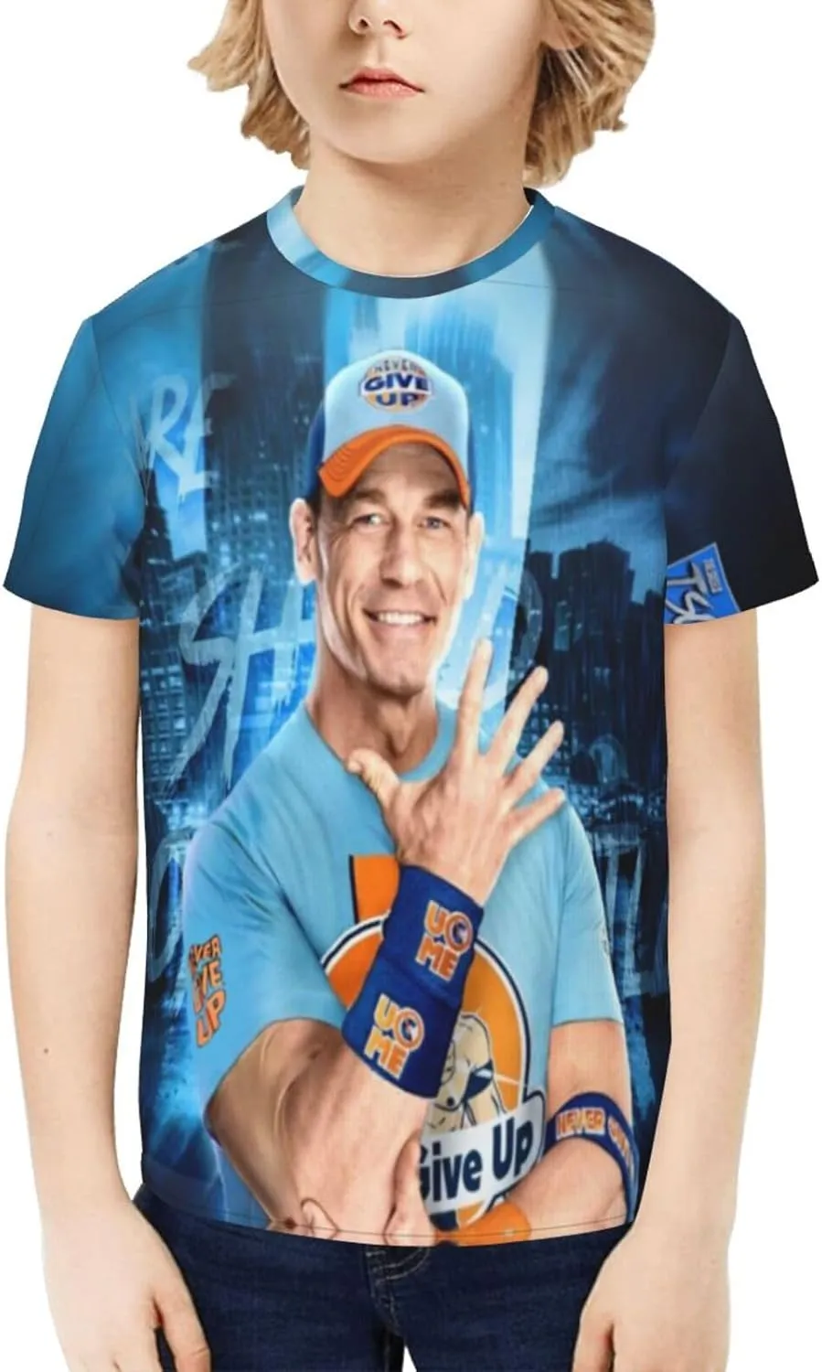John Wrestler Cena T-Shirt Teen Boy Girl 3D Printing Short-Sleeved T-Shirt Fashion Youth Shirt