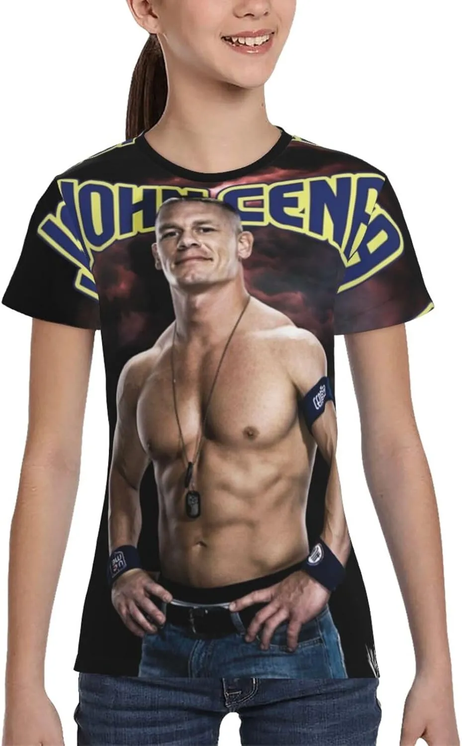 John Wrestler Cena T-Shirt Teen Boy Girl 3D Printing Short-Sleeved T-Shirt Fashion Youth Shirt